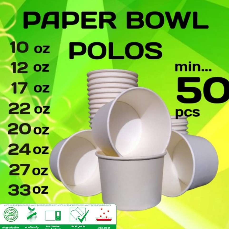 Ready BUf Mangkuk Mangkok Paper Papper Box Wadah Cup Rice Bowl isi 25 pcs  Kertas Ayam  Mie Ayam Bak