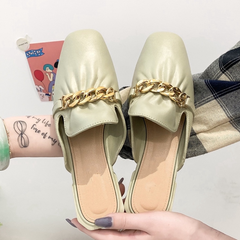 New Stock.. (FY) Sepatu Slop Flat Karet Jelly Wanita Sepatu Sandal Wanita Empuk