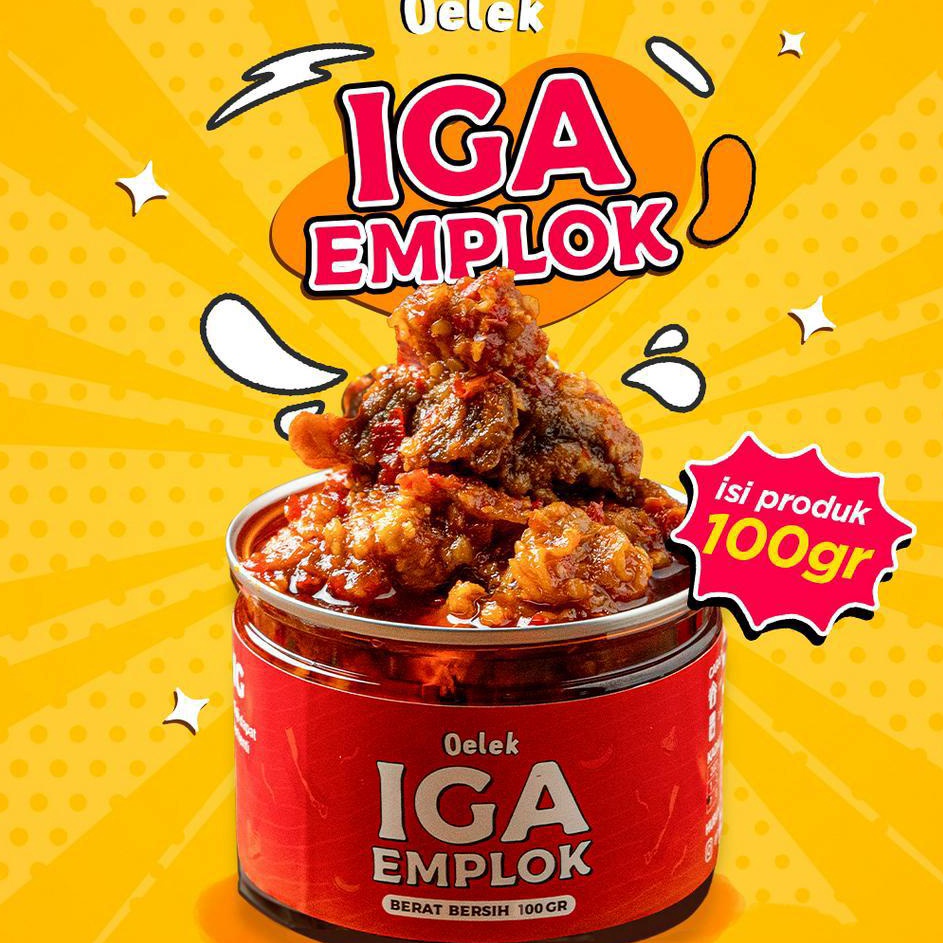 

➟Paling Popular✢↓ PC7SK Iga Emplok Oelek (100gr) / Iga Mercon / Iga Sambal / Oseng Iga M72 Terlaris