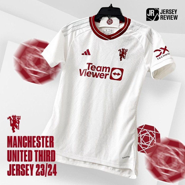 BAJU BOLA JERSEY MU 3RD 2023 2024 JERSEY BOLA BAJU JERSEY FUTSAL PUTIH