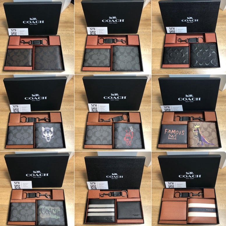 Langsung Kirim.. (BEST GIFT EVER ) Dompet Coach Wallet Men CardHolder Keychain