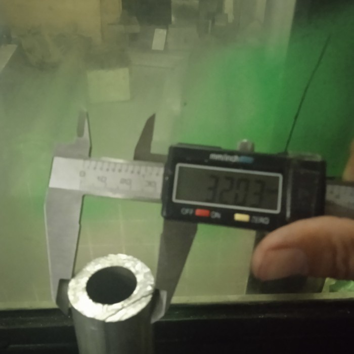pipa aluminium od 32mm id 19mm panjang 200mm