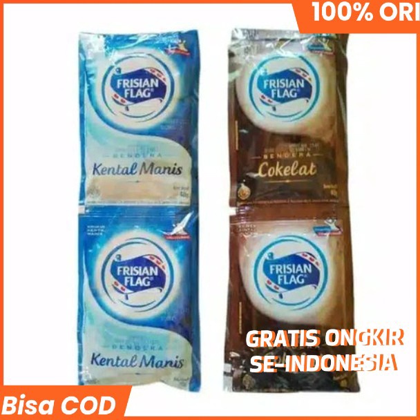 

Dijamin Ori>/ Frisian Flag Susu Kental Manis Isi 6 Sachet