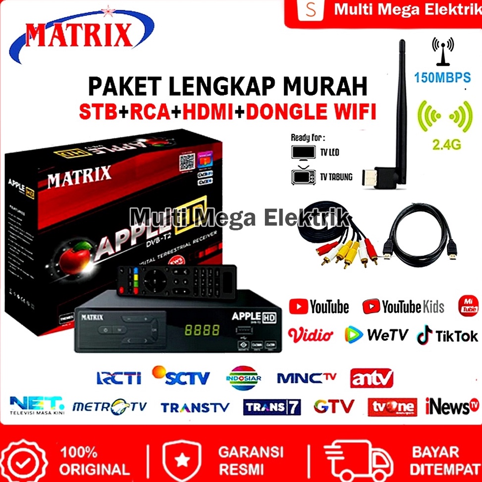 ｀ZzS STB / SET TOP BOX TV DIGITAL / STB TV DIGITAL MATRIX APPLE DVBT2 / SET BOX TV DIGITAL / STB MAT