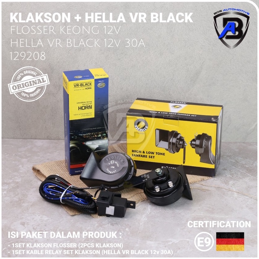 Seller KLAKSON MOBIL MOTOR KEONG BMW FLOSSER (FER) + KABEL RELAY SET ORIGINAL o Murah ☠.