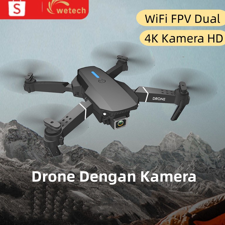 MURAH BANGET. Wetech E88 Pro Drone Dengan Kamera HD Drone WiFi FPV Kamera Drone 4K Kamera HD Posisi 