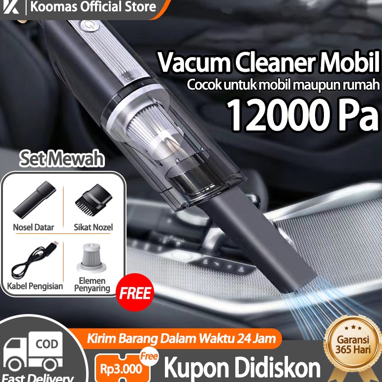 TERMURAH. Koomas Vacum Cleaner Mobil Mini Nirkabel Multifungsi Cordless Penyedot Debu Portable Vacum