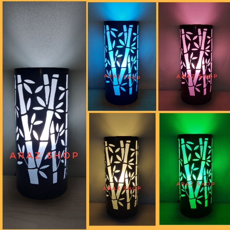 CUH ARAZ LAMPU TIDUR HIAS UKIR LED HANDMADE POHON BAMBU MINIMALIS INTERIOR DINDING MEJA TEMPEL UNIK