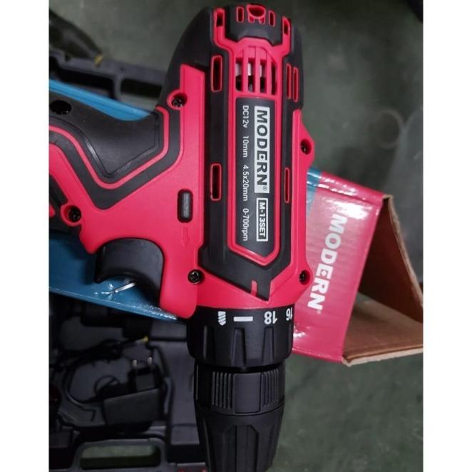 Mesin Bor Baterai Set M13 Cordless Drill Bor Tangan Baterai 12V Modern