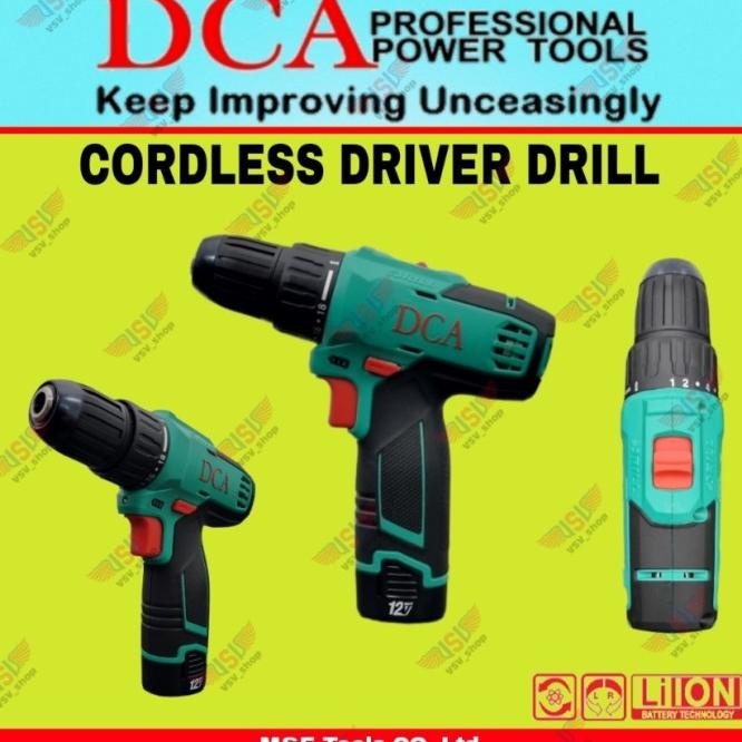 Dca Adjz1202E Cordless Driver Drill Mesin Bor Baterai Cordless Drill