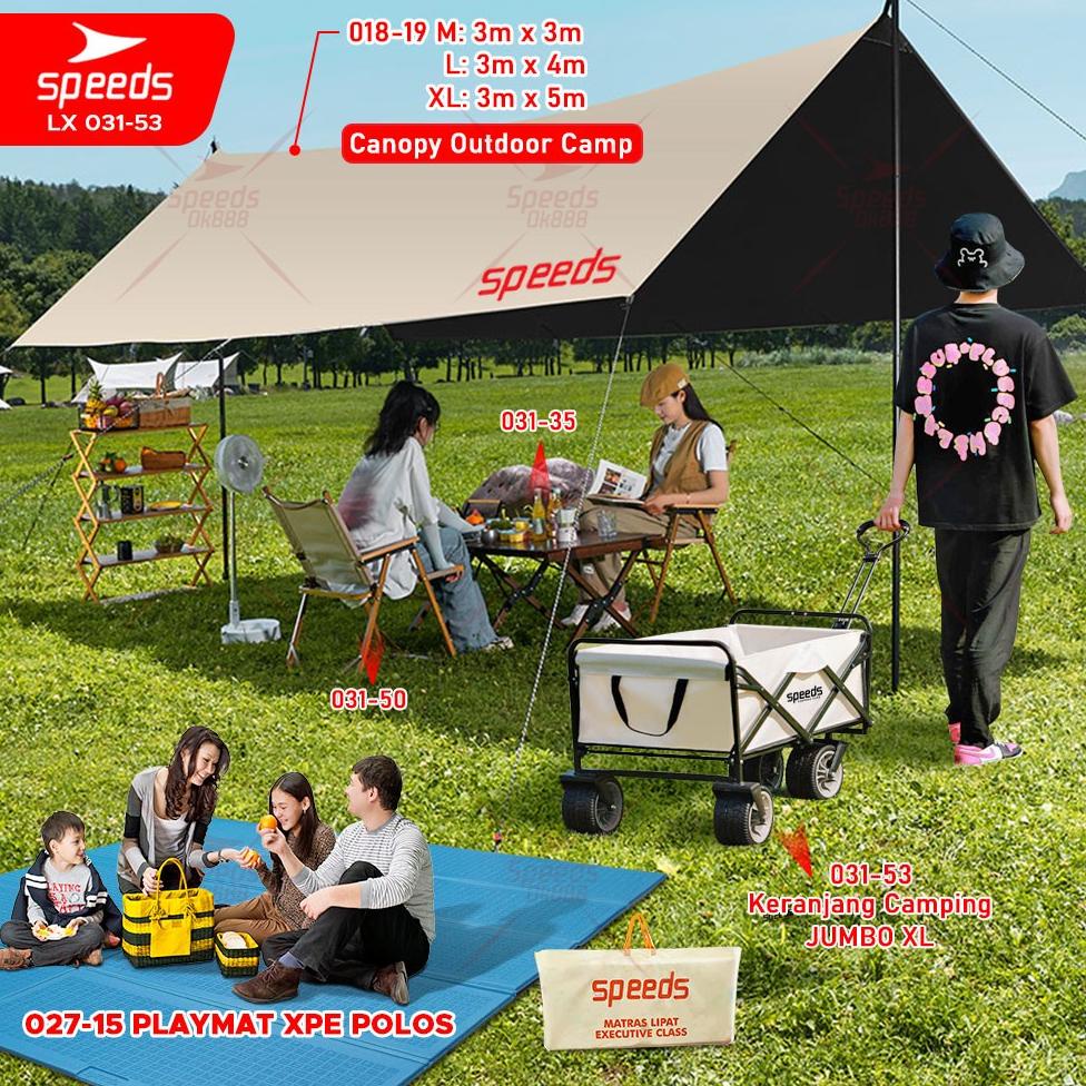 Speeds Gerobak Lipat Troli Barang Box Serbaguna Camping Keluarga Glamping Piknik Mancing Outdoor 031-53