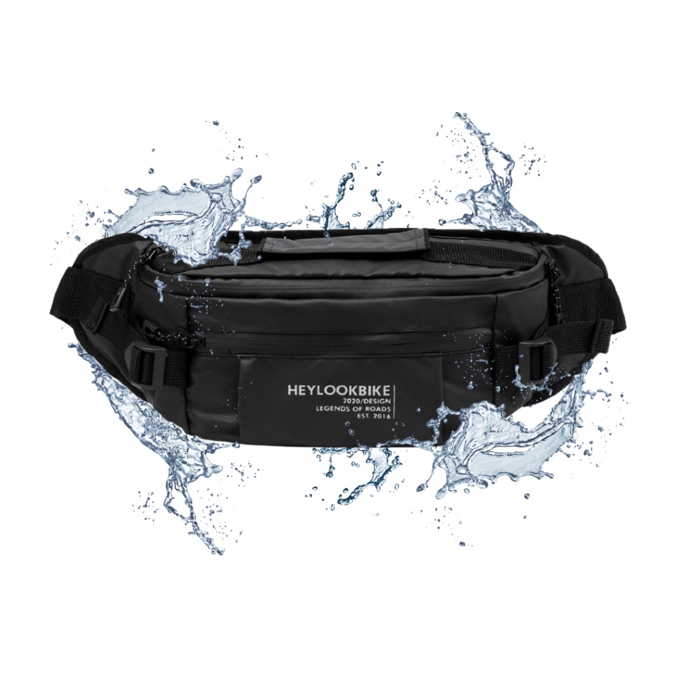Terbaru.. HEYLOOK Official - Tas Selempang Pria Waist Bag Sepeda Weasley Waterproof Waistbag Gowes D