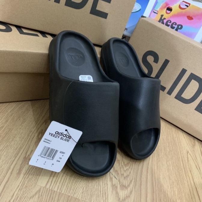 SANDAL YEEZY SLIDE BLACK SANDAL SLIPPER ORIGINAL IMPORT