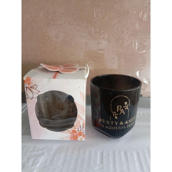 Souvenir Gelas psp/gelas psp hitam/souvenir gelas kopi tanpa gagang/souvenir gelas psp hitam/souveni