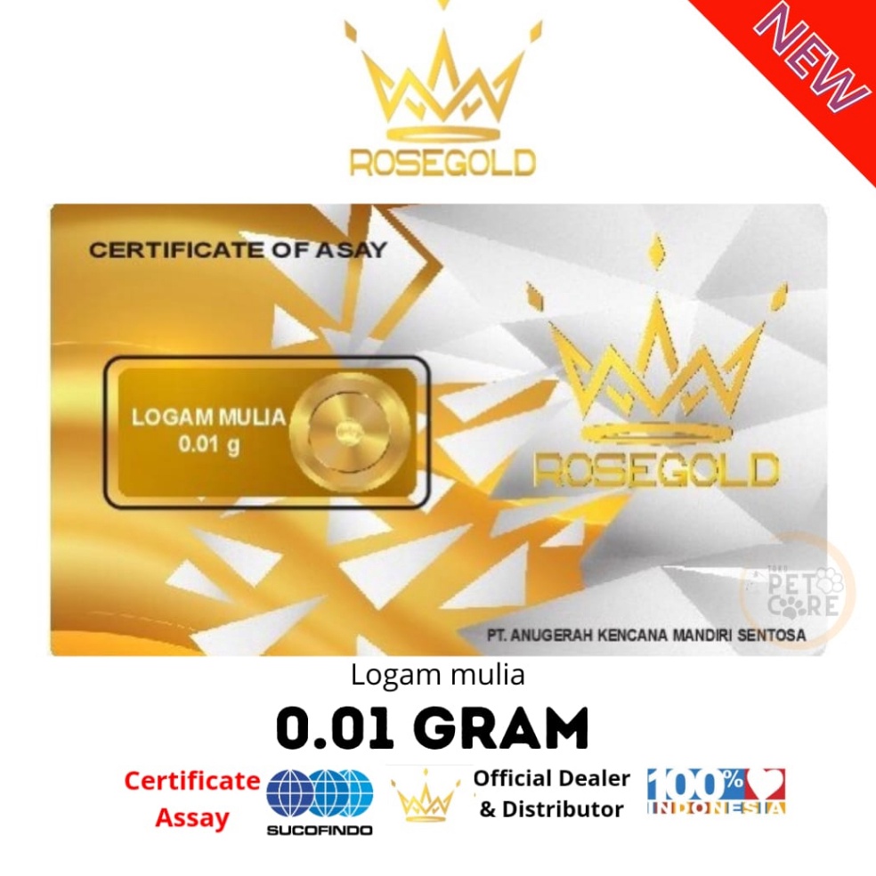 ROSE GOLD 0.01 GRAM LOGAM MULIA EMAS MINI Best ▔〔▔
