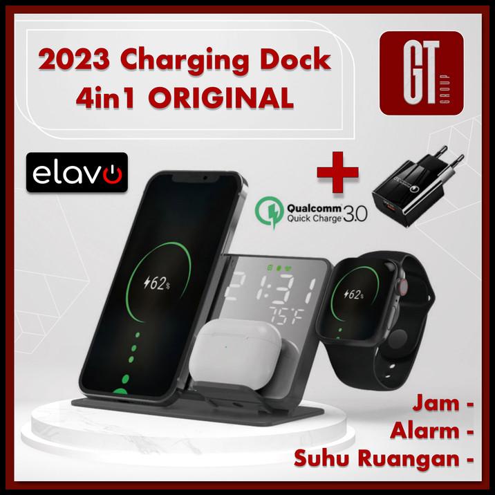 Terlaris 4 In 1 Charging Dock Stand Original Elavo Apple Watch Iphone Airpods
