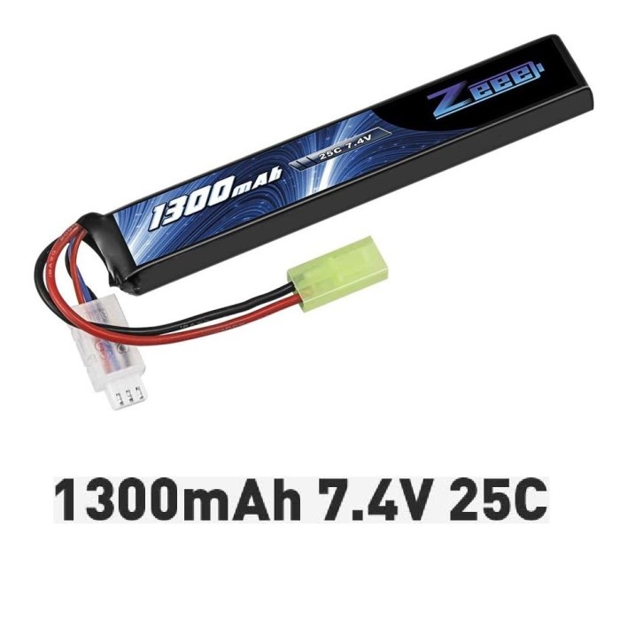 Zeee 1300mah 2s 7.4v 25C Lipo Battery AirSoft