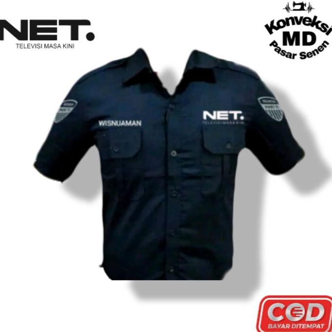 Kemeja NET TV baju NET TV seragam NET TV