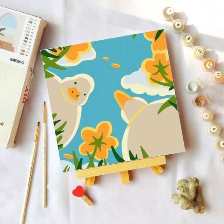 

7MGMR Paint By Numbers KIT 20x20cm - Duck Series Best Terlaris