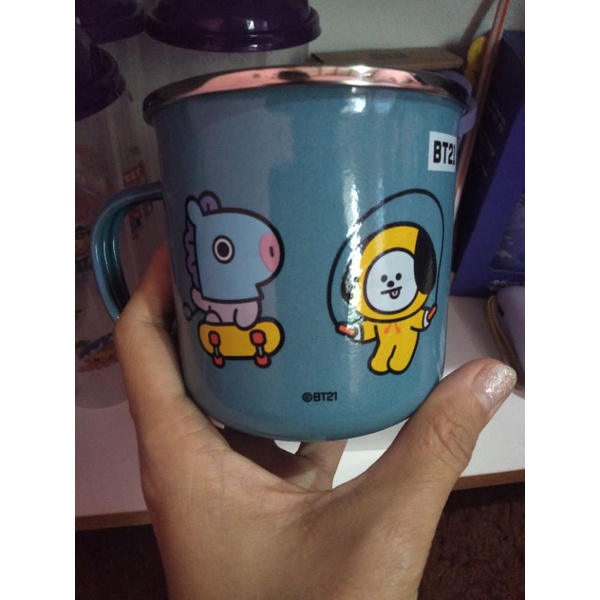 MUG enamel BT21 X MILK LIFE (Chimmy+Mang)