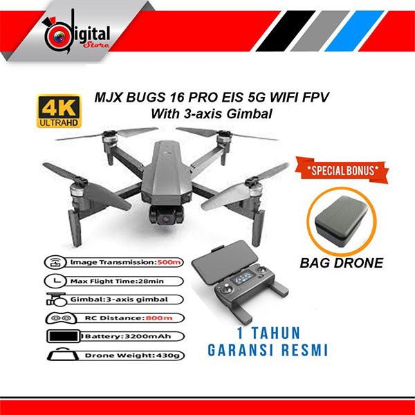 MJX BUGS 16 PRO - B16 EIS 5G WIFI FPV WITH 3 AXIS GIMBAL GPS DRONE ORIGINAL