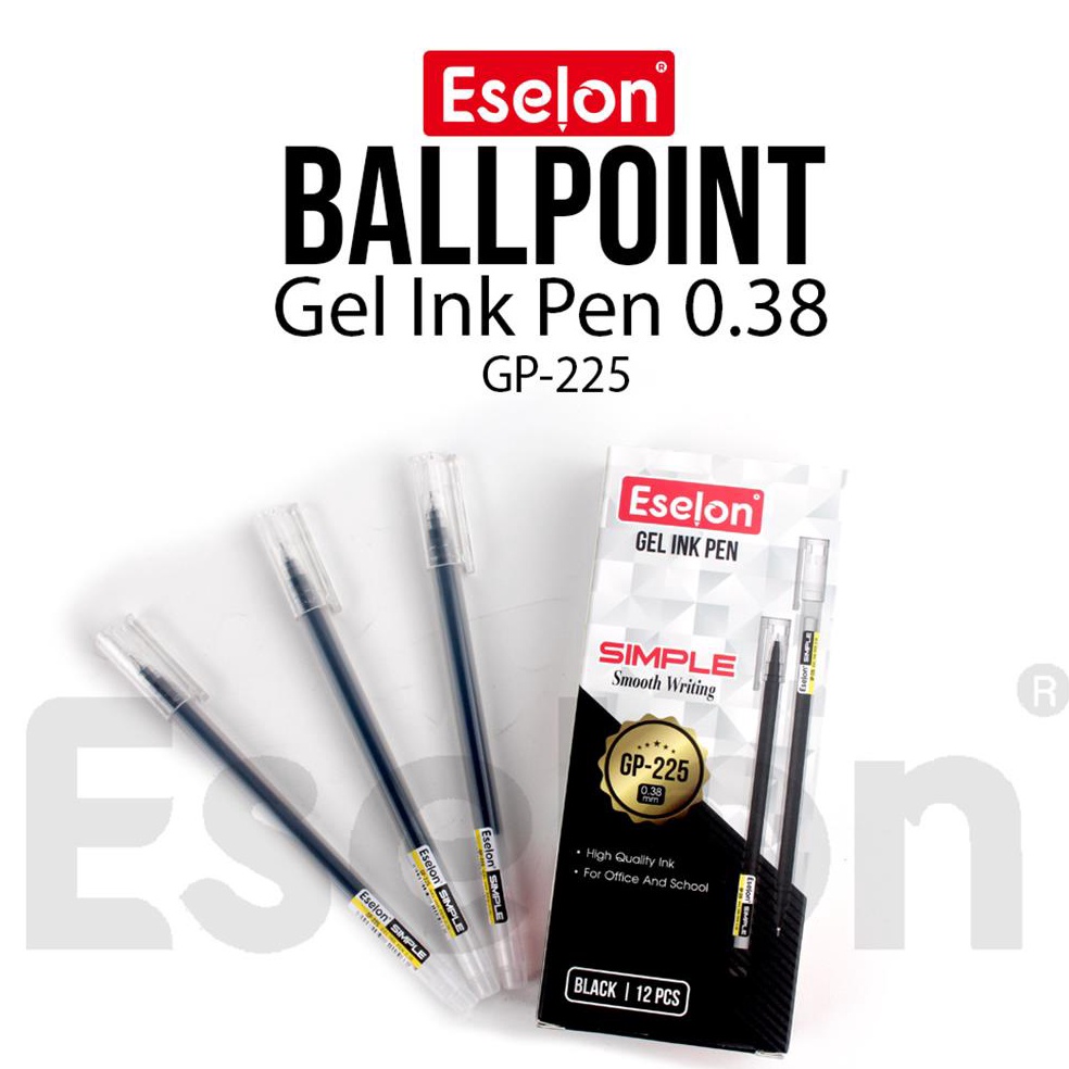 

12pcs Pulpen Gel Simple Eselon GP225 / 1pack Pulpen Gel Office sttwp