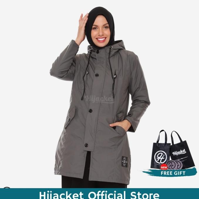 Jaket Wanita Muslimah Jaket Parka Panjang Hijacket Original Ixora