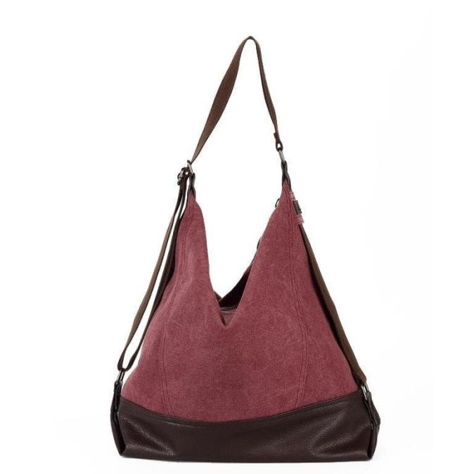 Tas Selempang Wanita Retro Kanvas Premium - Elizabeth Large Bag