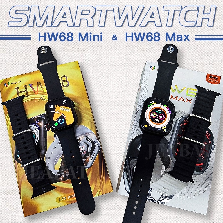 STOK TERBATAS. Garansi❤️IWO ORI HW68Mini/HW68Max/HW12/HW16/HW18/HW19/HW22 SERIES 8 SmartWatch Blueto