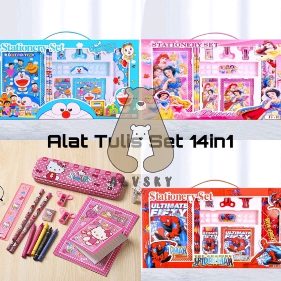 

41 PAKET ALAT TULIS ANAK 14 IN 1 / STATIONERY SET SEKOLAH 14 IN 1 LENGKAP 53