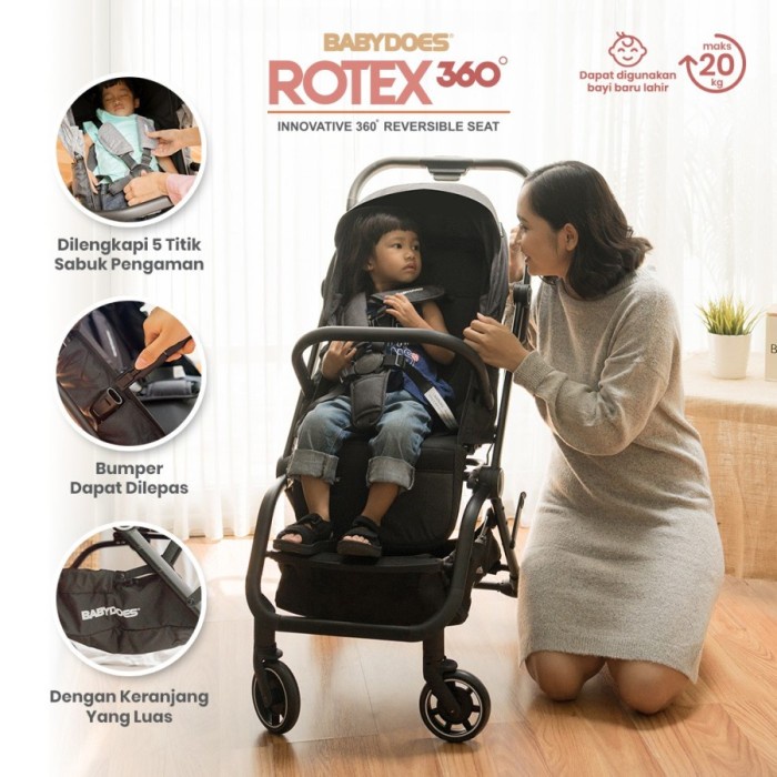 Terlaris Stroller Babydoes Rotex 360