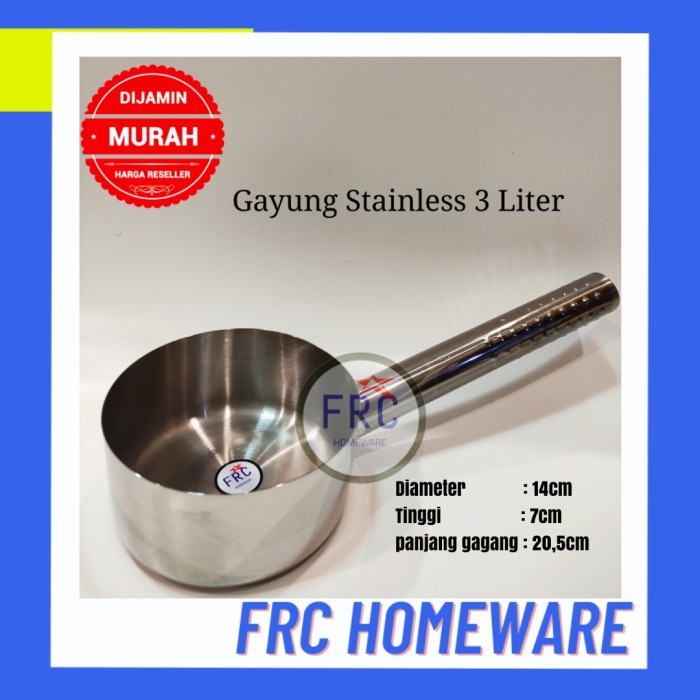 Terlaris Gayung Stainless / Panci Stainless / Gayung 3Liter / Gayung Sayur