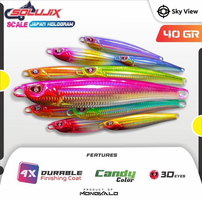Bestseller Metal Jig 40 Gram Mongkalo Solujix Micro Jig Metaljig Umpan Jig Metal