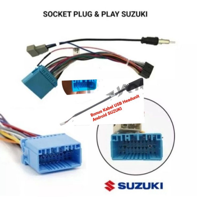 ーTRf Bonus Kabel USB untuk Andoid SUZUKI / Kabel Soket Head Unit Android Suzuki Ertiga Suzuki Swift 
