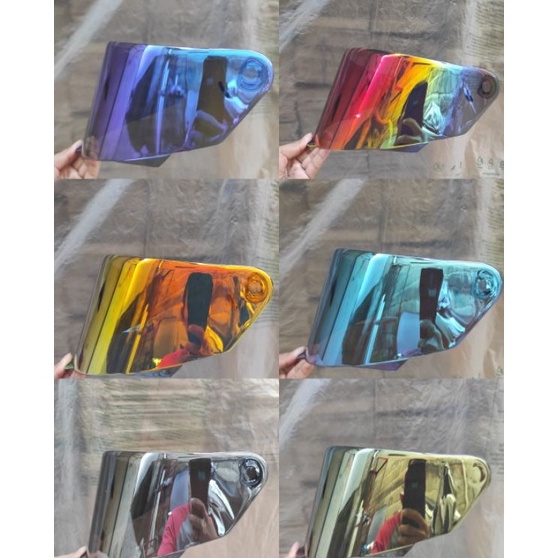 ➚ kaca helm KYT TT-COURSE iridium original visor flat kaca ttc iridium Silver Gold Blue Purple Red R
