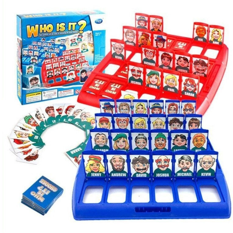 AS Mainan Anak Tebak Gambar Board Game Who is it / Permainan Tebak orang ✭ ✳ ー