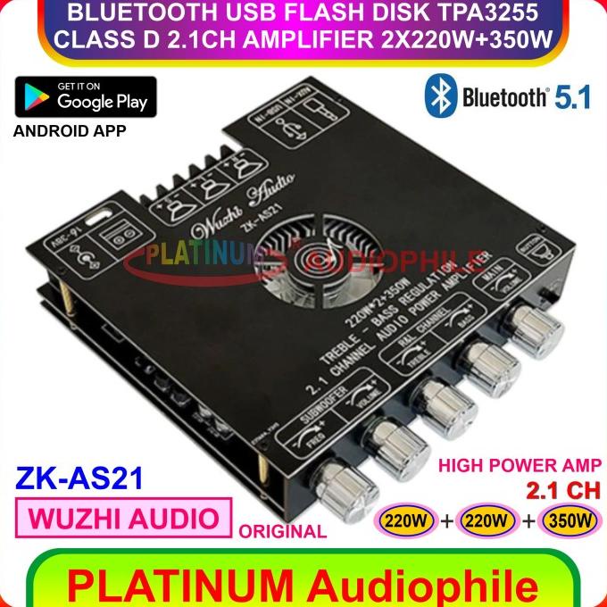 TPA3255 AMPLIFIER CLASS D 2.1 CH BLUETOOTH 5.1 AMPLIFIER ZK-AS21