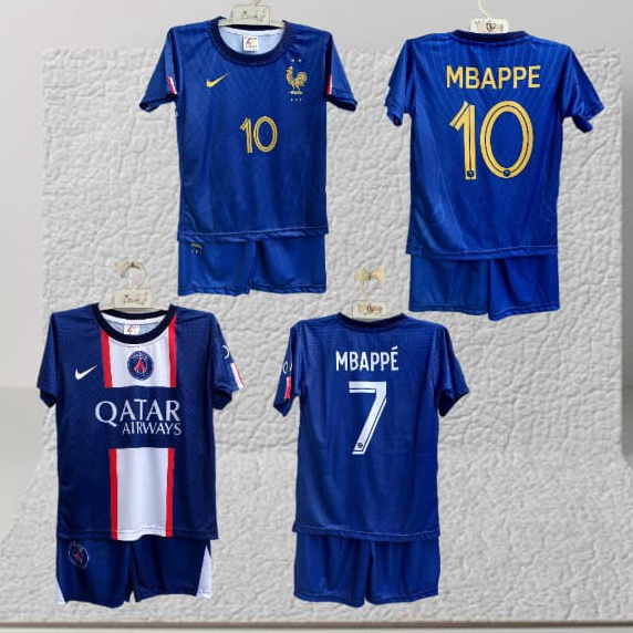 ➷RCL jersey france/jersey psg/jersey mbappe/setelan baju bola mbappe printing ❈ ✴ _