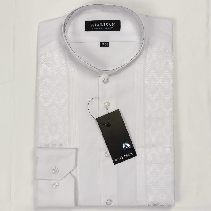 Baju Koko Alisan Reguler Fit Putih Panjang