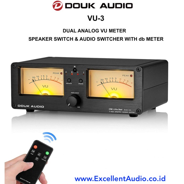 DOUK AUDIO VU3 VU METER SPEAKER SWITCHER DAN AMPLIFIER SWITCHER