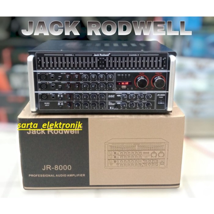 POWER MIXER AMPLIFIER JACKRODWELL JR 8000 BLUETOOTH USB