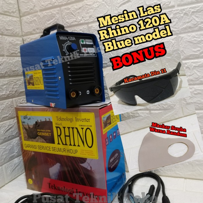 Terlaris Mesin Las Rhino Mma 120 A 450 Watt - Mesin Las Rhino Biru 450 Watt