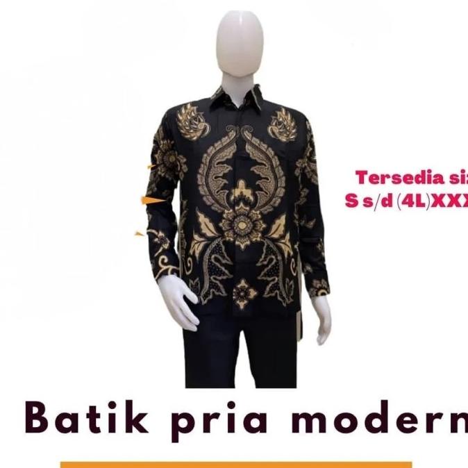 KEMEJA BATIK PURING MODERN LENGAN PANJANG TERMURAH BATIK PRIA PURING