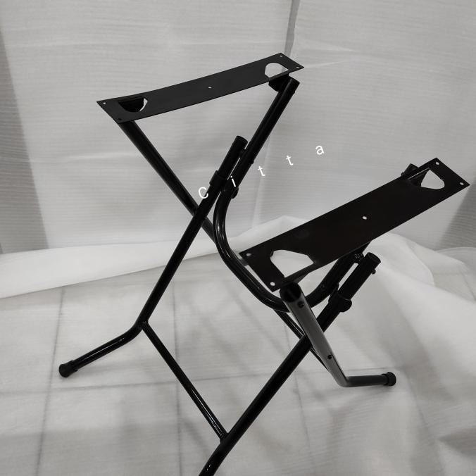 Kaki Meja Lipat Besi Silang