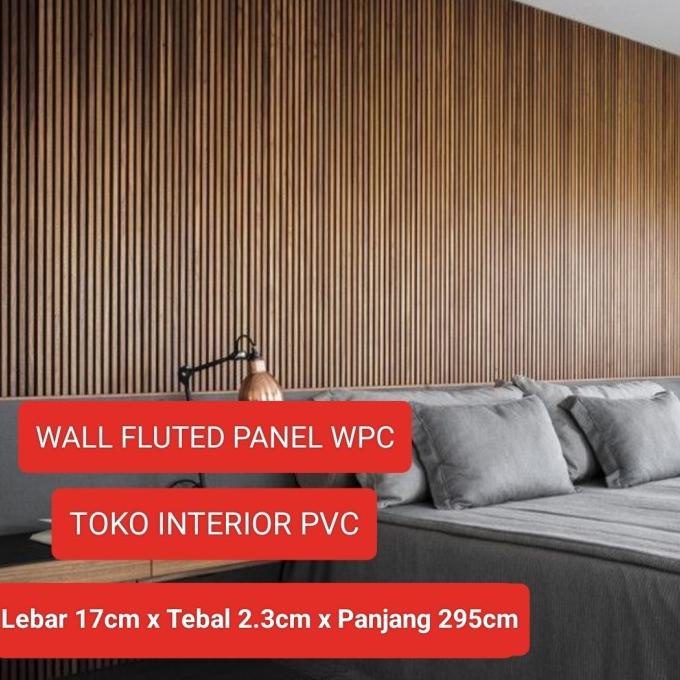 Wall Panel WPC Indoor WPC Fluted Panel Panjang 2.9m
