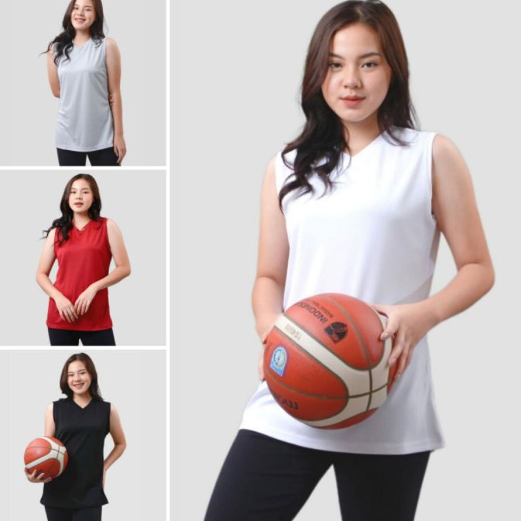 ❄Efw Jersey basket polos cewek baju olahraga wanita polos bahan drifit ✯ ➔