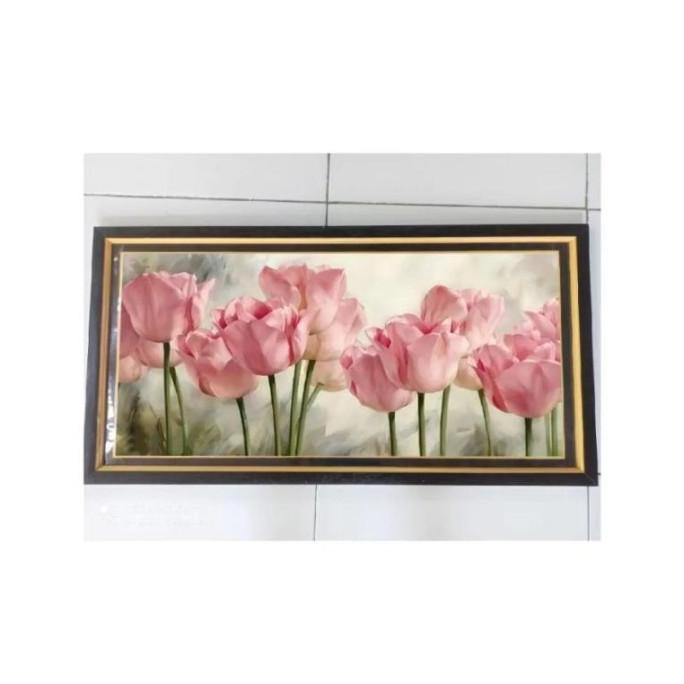 POSTER Hiasan dinding cetak gambar lukisan Bunga mawar merah muda plus