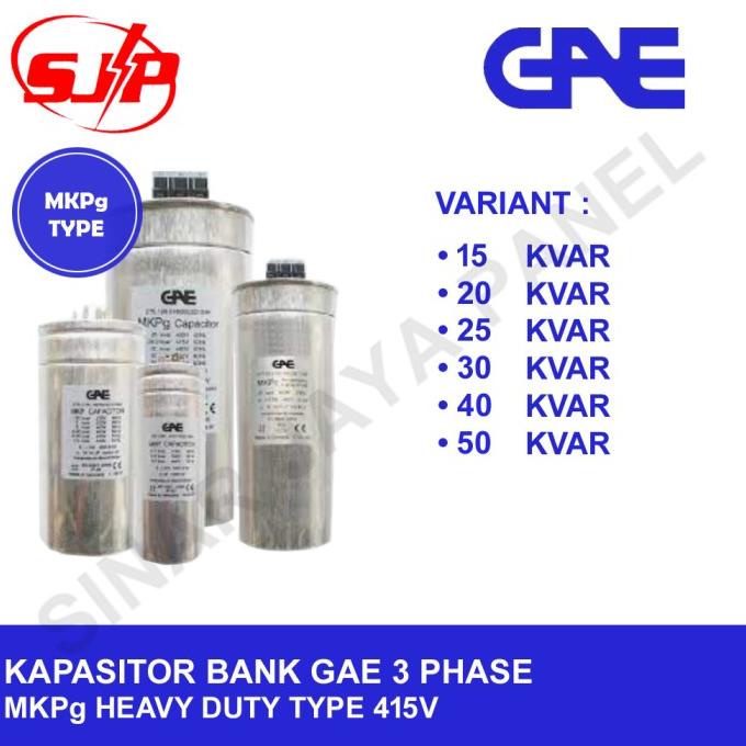 KAPASITOR BANK GAE TYPE MKPG 3 PHASE 415V 15/20/25/30/40/50 KVAR ORI