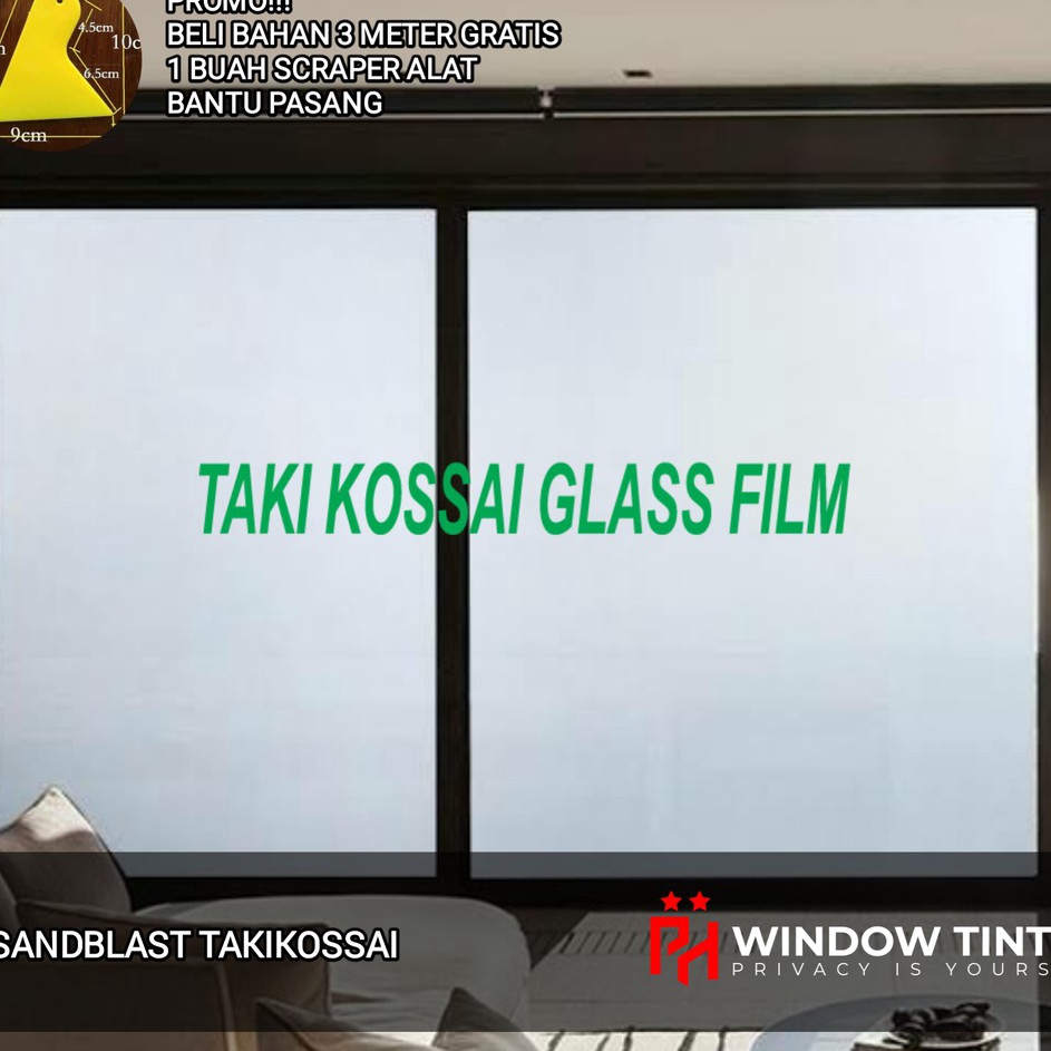 CF Sandblast Kaca Premium Merk Taki Kossai kode J215 ✥ ★