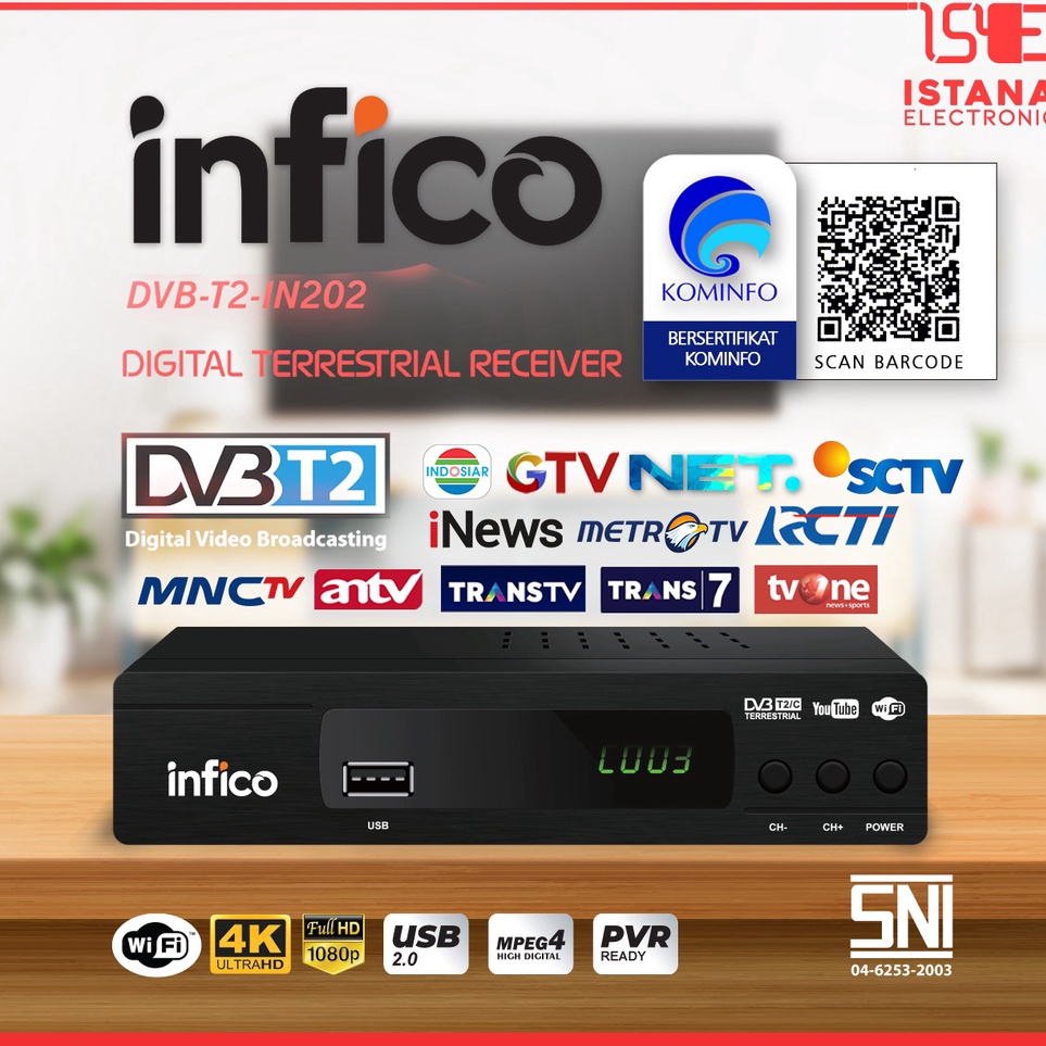 ➔LmJ [COD] TERDAFTAR DI KOMINFO SETOP BOX + Wifi dongle Murah Merk INFICO ORIGINAL SERTIFIKAT KOMINF